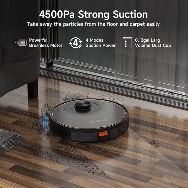 Robot Vacuum Cleaner 4500Pa Strong Suction 2-in-1 with Lidar Navigation 200min Runtime